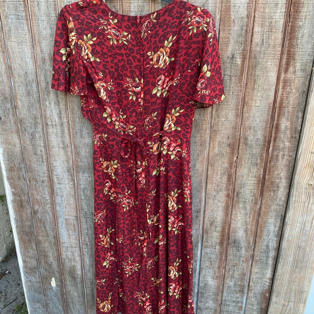 Vintage COCO BLANCO 100% linen maxi floral dress - Picture 12 of 16